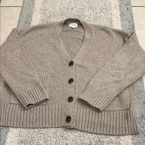 The Drop Women's Tan Cardigan Sweater